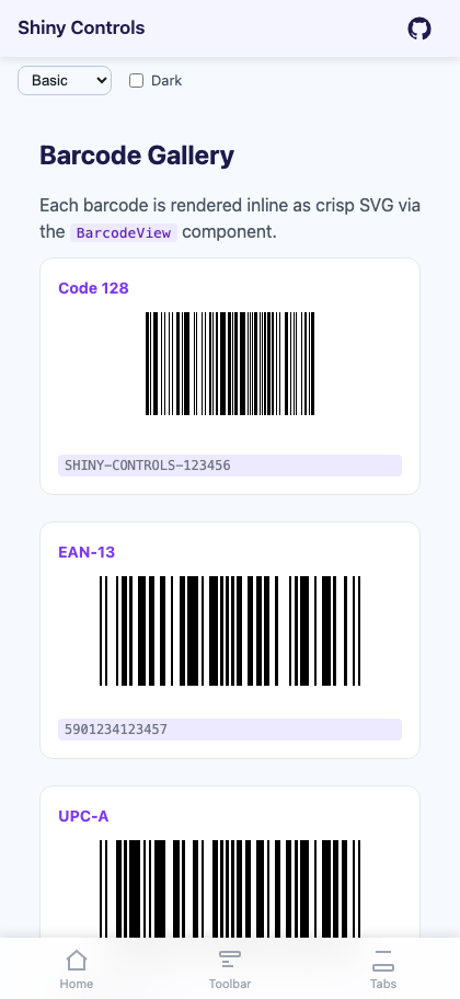 Symbology gallery on Blazor