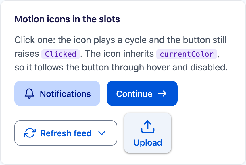 Motion icons in the slots on Blazor