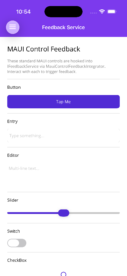 Feedback service demo