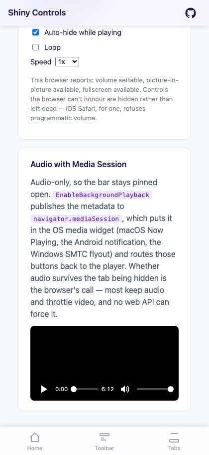 Audio with media session on Blazor