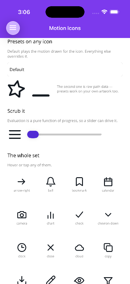 The built-in icon set on MAUI