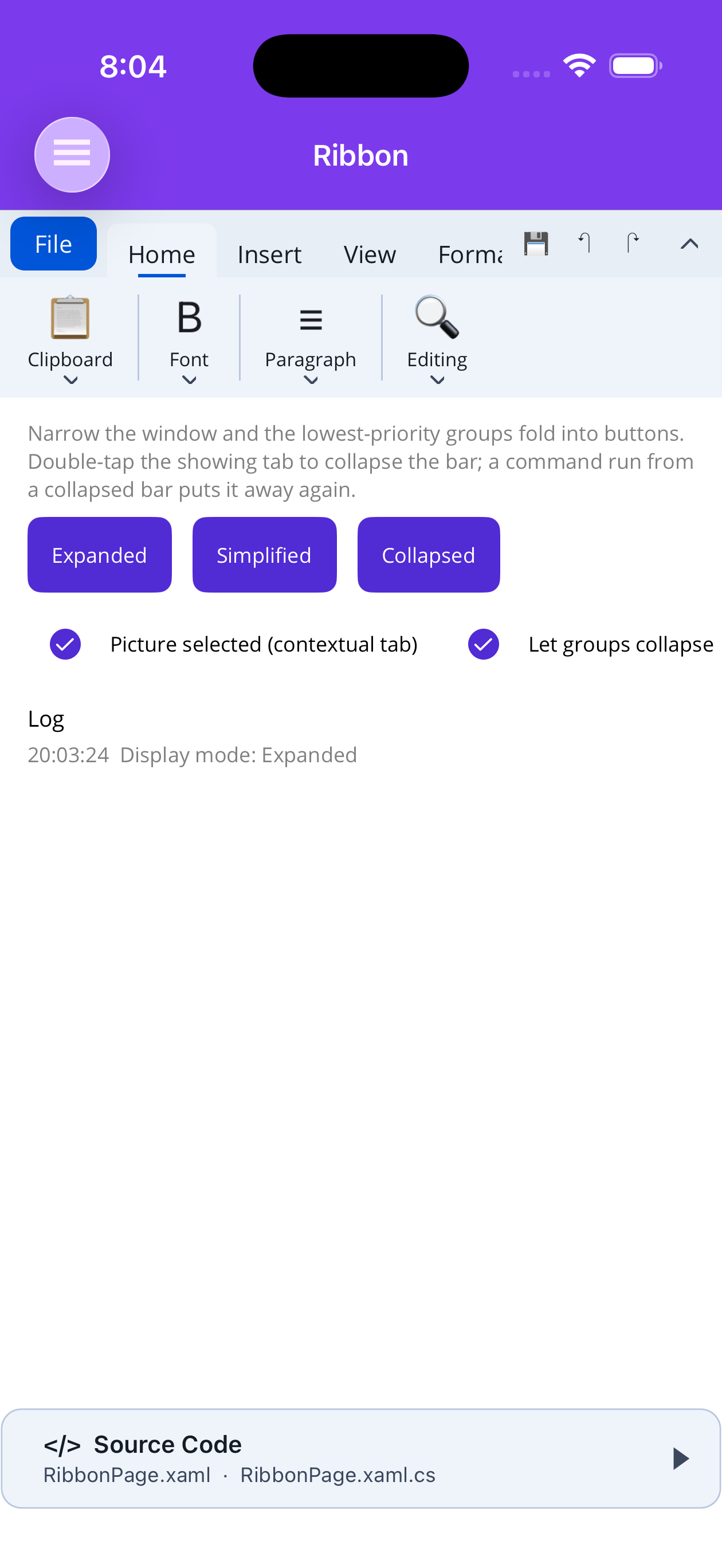 The Format tab appearing once a picture is selected