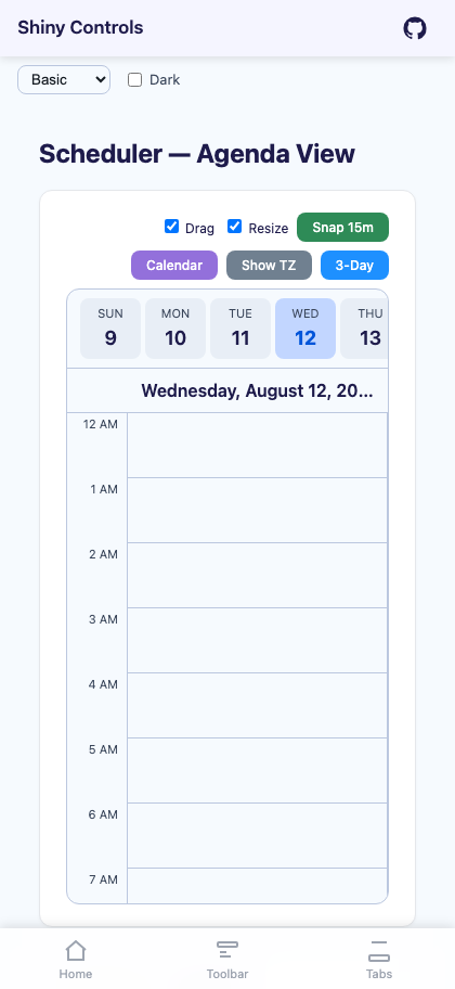 Agenda view on Blazor