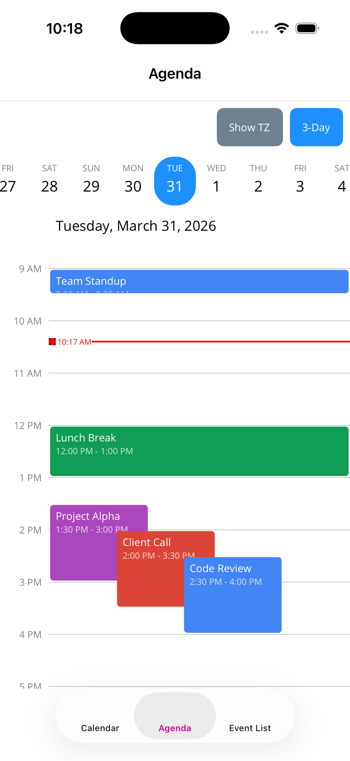 Agenda View