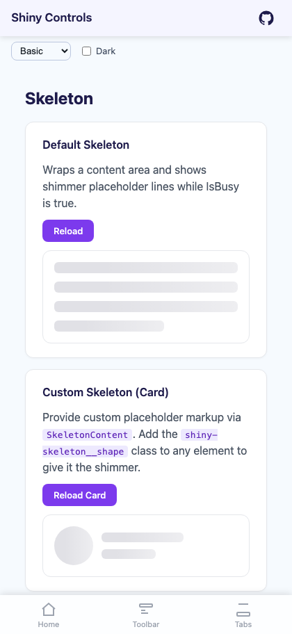 Loaded content on Blazor