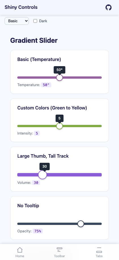 Gradient track with tooltip on Blazor