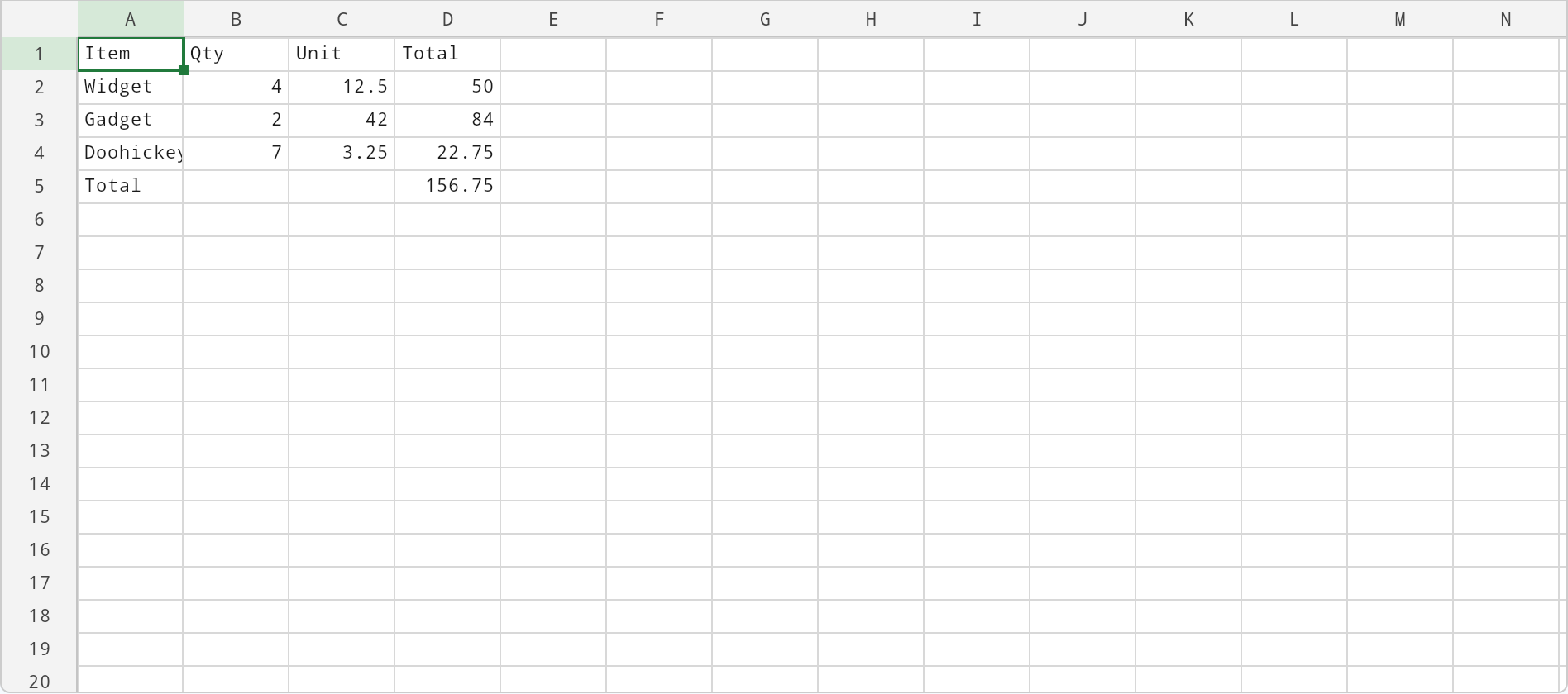 Spreadsheet on Blazor