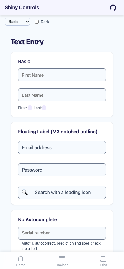 Floating label and tools on Blazor